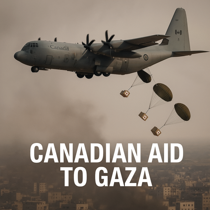 Canadian Hercules Aircraft Drops Emergency Aid Into Gaza Amid Ongoing Crisis Canadian Hercules Aircraft Drops Emergency Aid Into Gaza Amid Ongoing Crisis